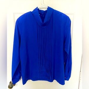 Vintage cobalt blue Christian Dior blouse